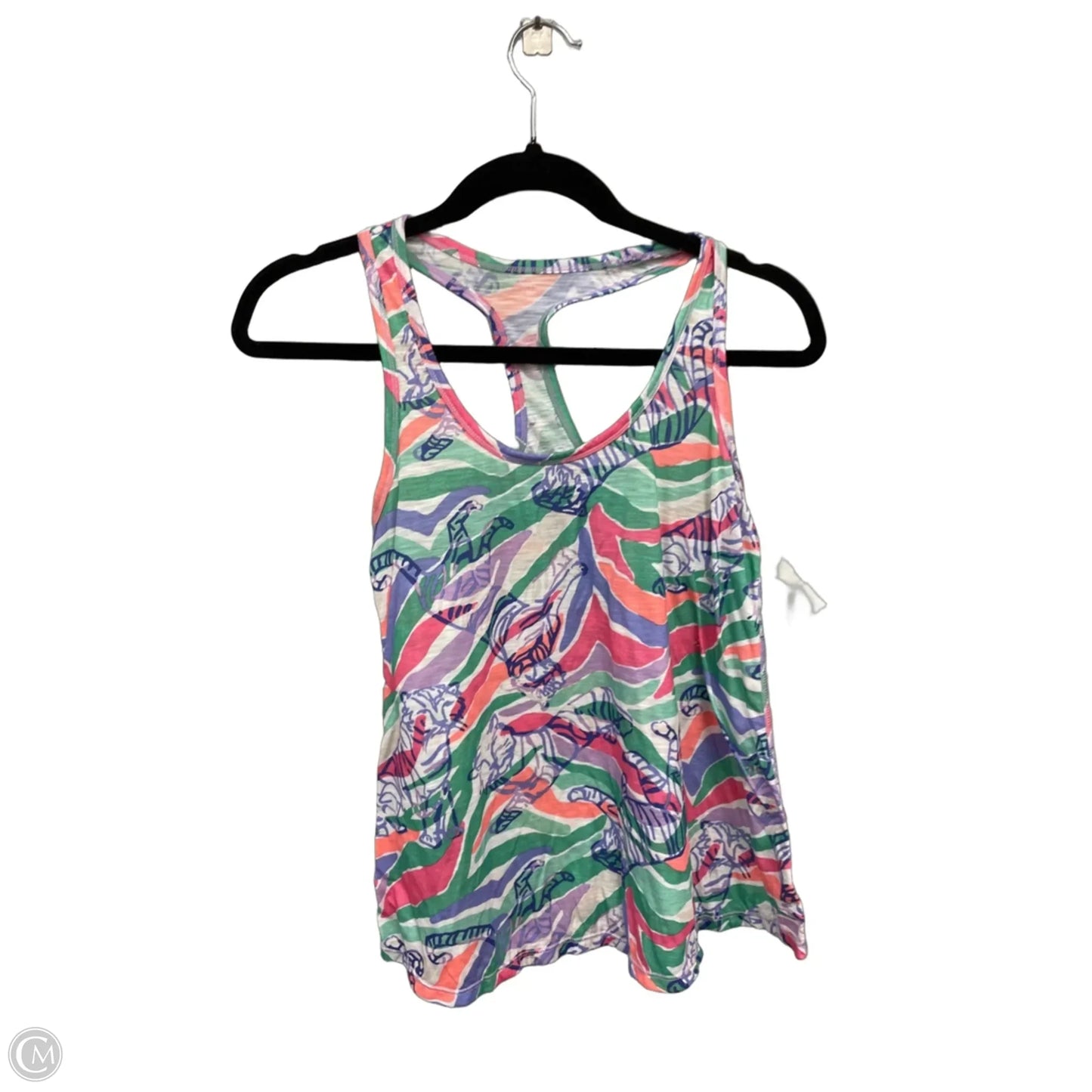 Top Sleeveless Designer By Lilly Pulitzer In Green & Pink, Size: Xs