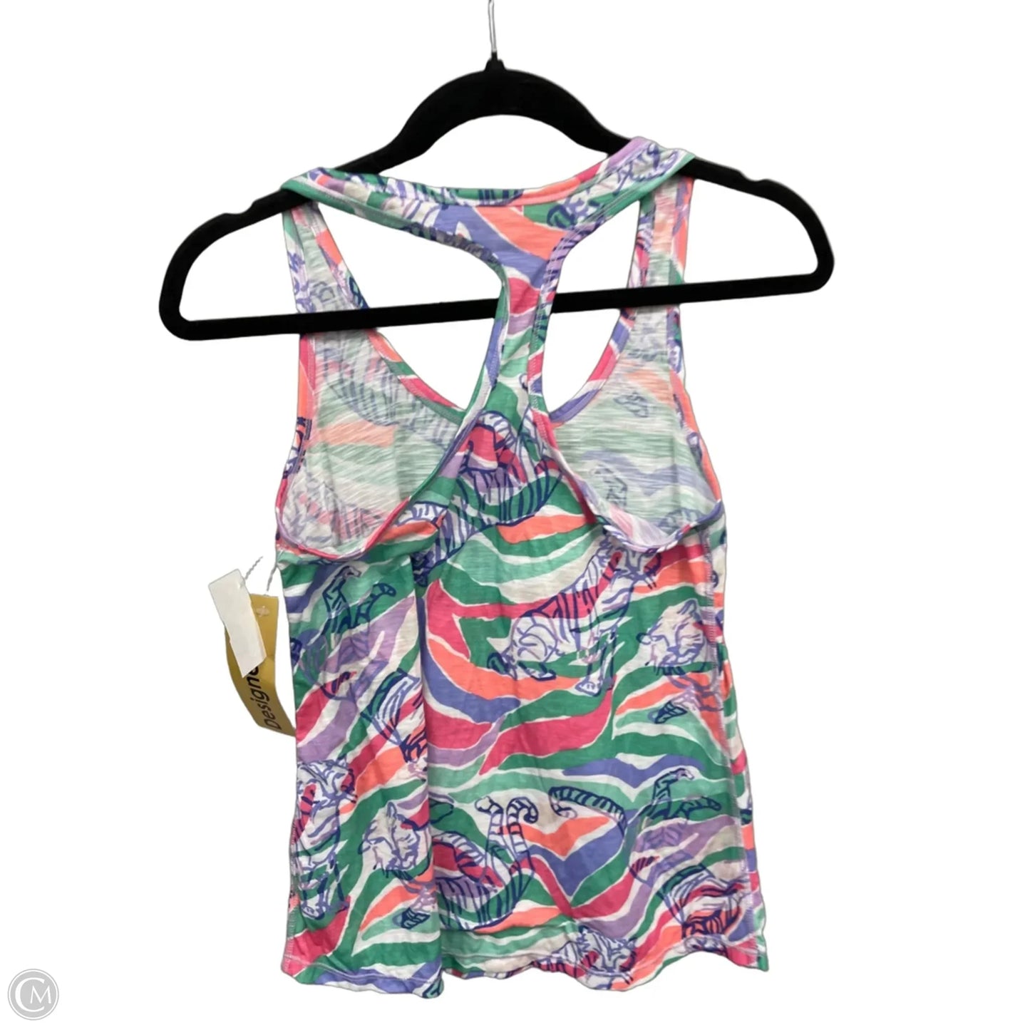 Top Sleeveless Designer By Lilly Pulitzer In Green & Pink, Size: Xs
