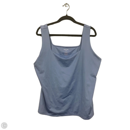 Top Sleeveless By Nine West Apparel In Blue, Size: 3x