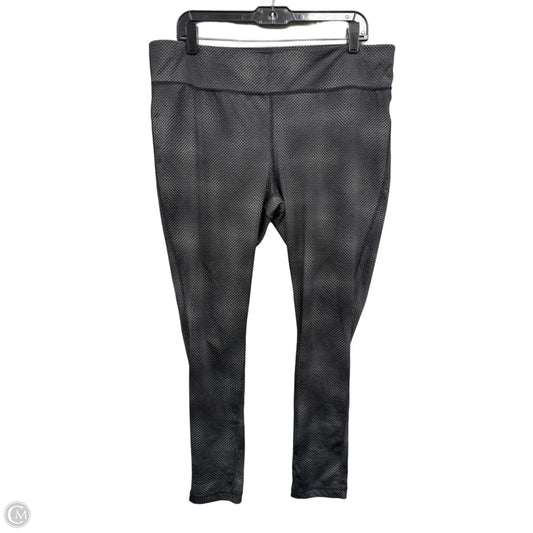 Athletic Leggings By Xersion In Black & Grey, Size: Xl