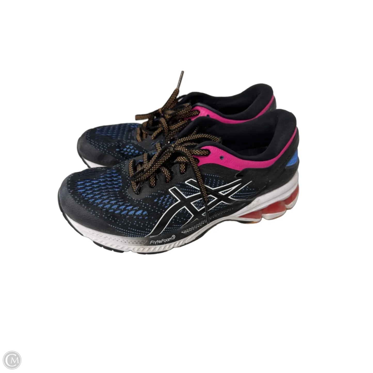 Shoes Athletic By Asics In Black & Blue, Size: 7