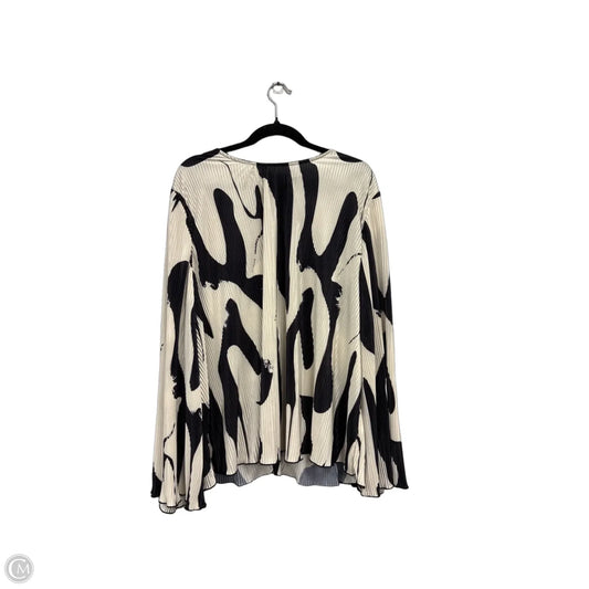 Blouse Long Sleeve By Shein In Black & White, Size: 2x