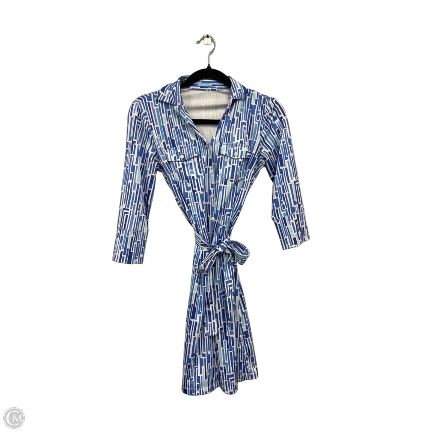 Dress Casual Short By J Mclaughlin In Blue & White, Size: Xxs