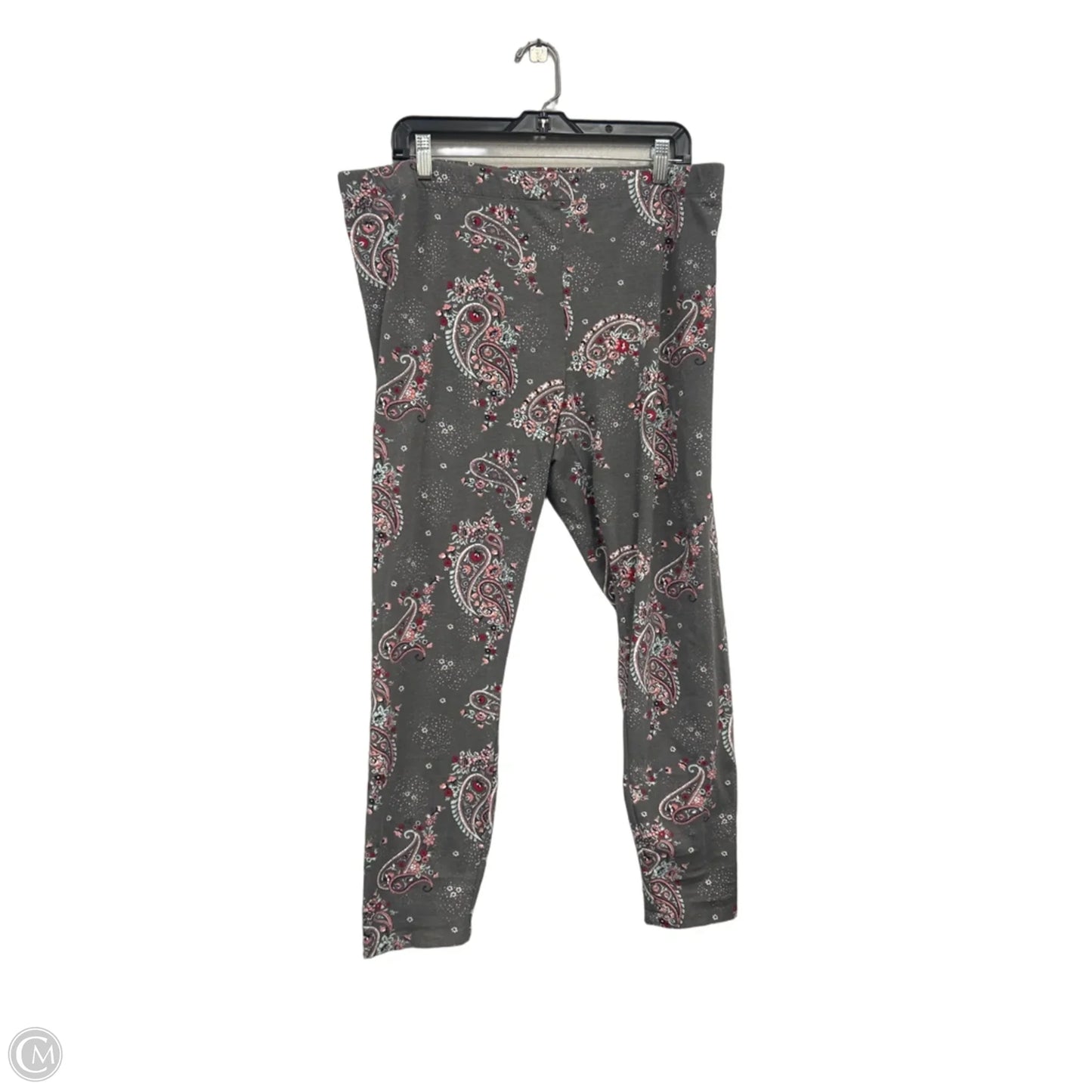 Pants Leggings By C Est. 1946 In Grey & Red, Size: Xl