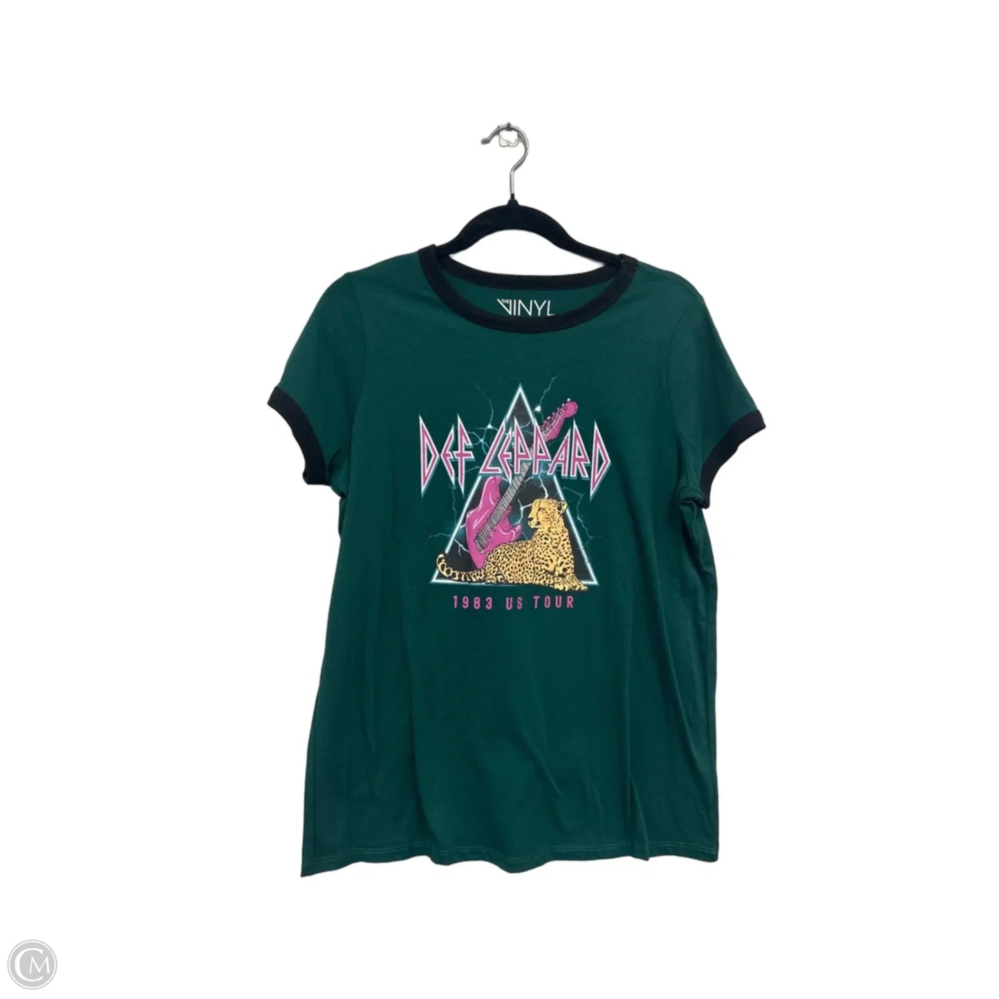 Top Short Sleeve Basic By Torrid In Green & Pink, Size: L