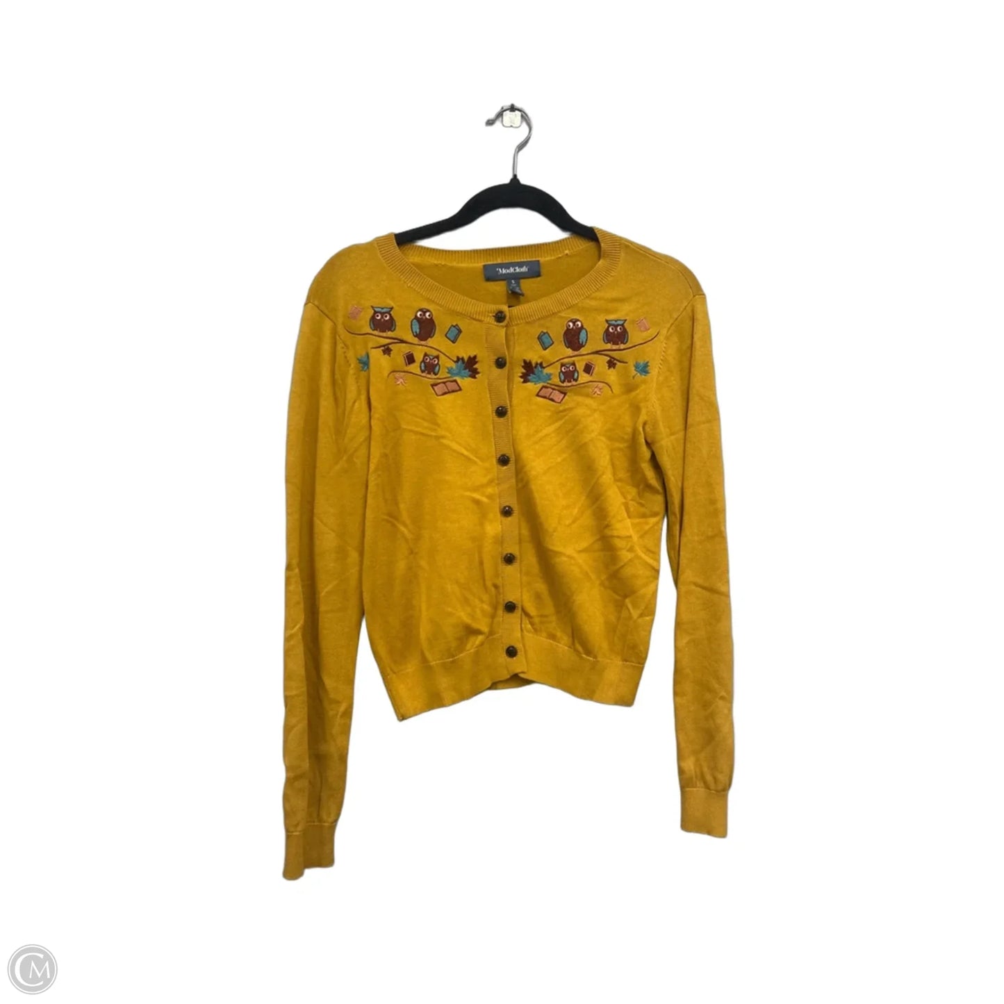 Sweater Cardigan By Modcloth In Gold, Size: S