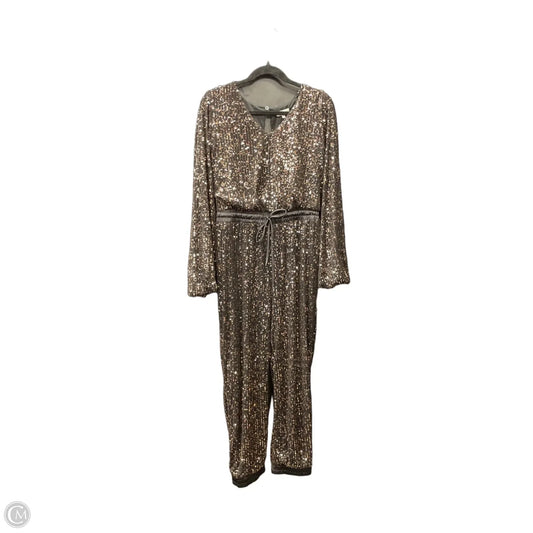 Jumpsuit By Clothes Mentor In Black & Gold, Size: L