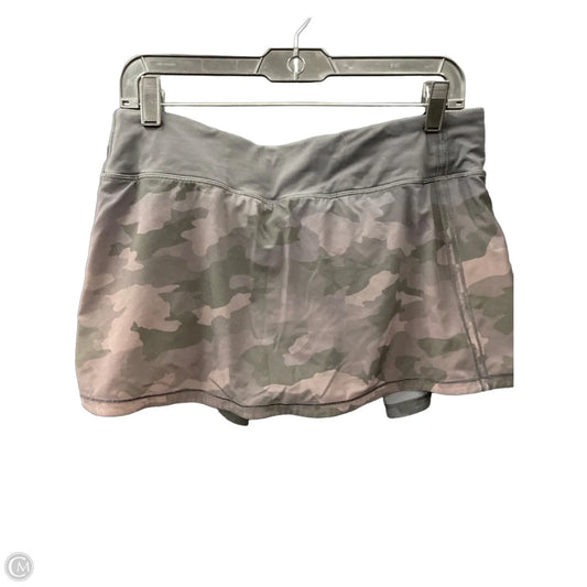 Athletic Skirt By Lululemon In Camouflage Print, Size: 10