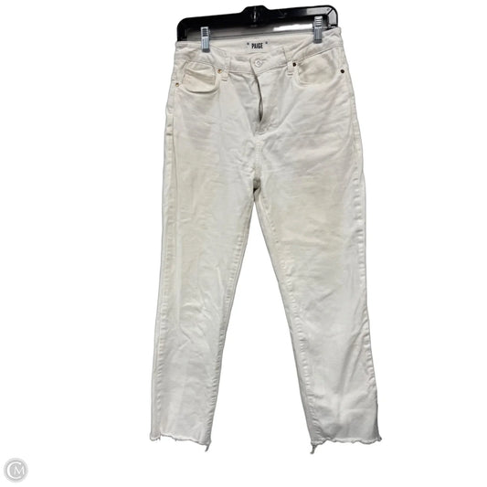 Jeans Skinny By Paige In White, Size: 8