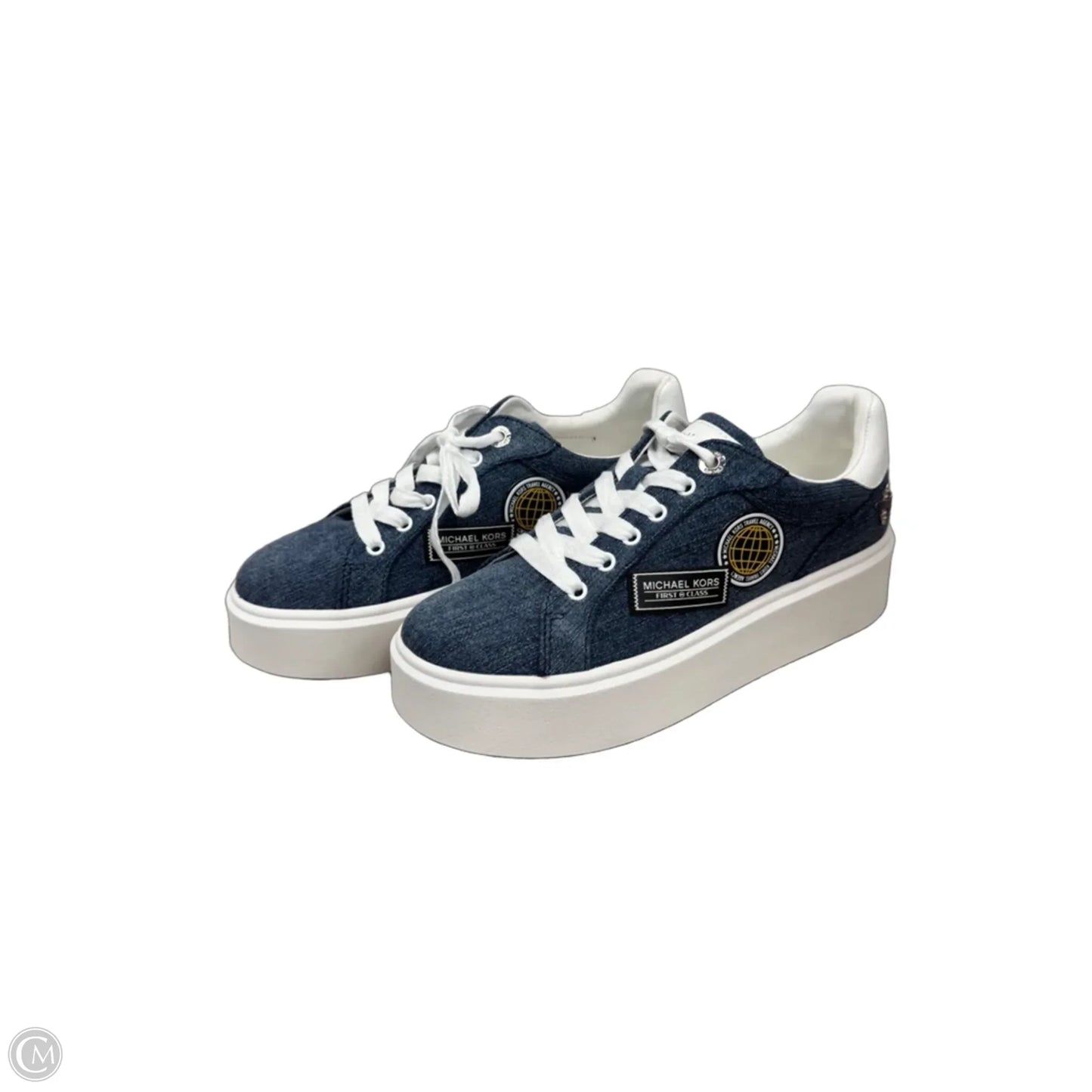 Shoes Designer By Michael Kors In Blue & White, Size: 8