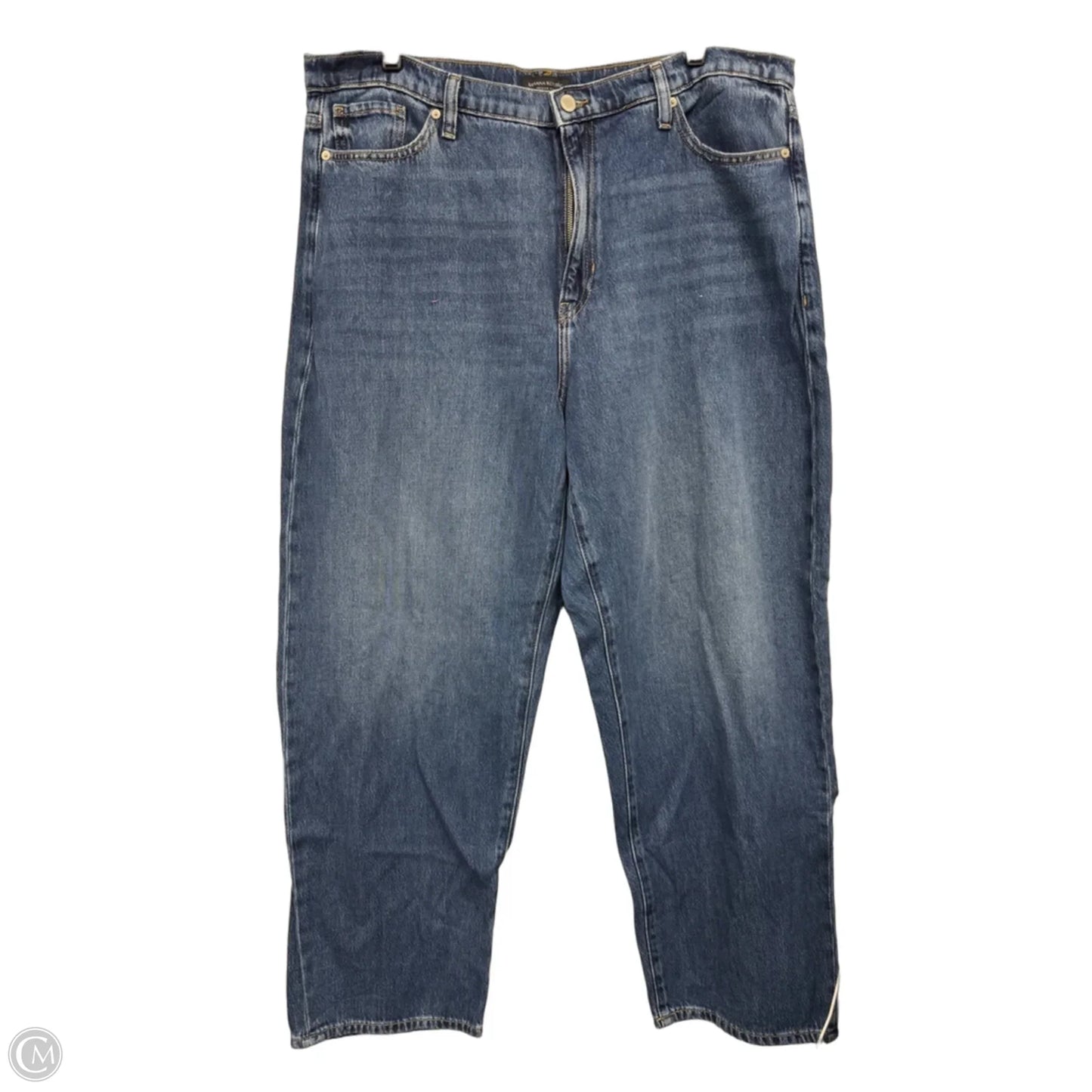 Jeans Straight By Banana Republic In Blue Denim, Size: 16