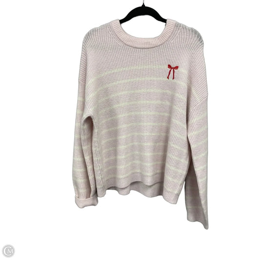 Sweater By A New Day In Pink & White, Size: Xl