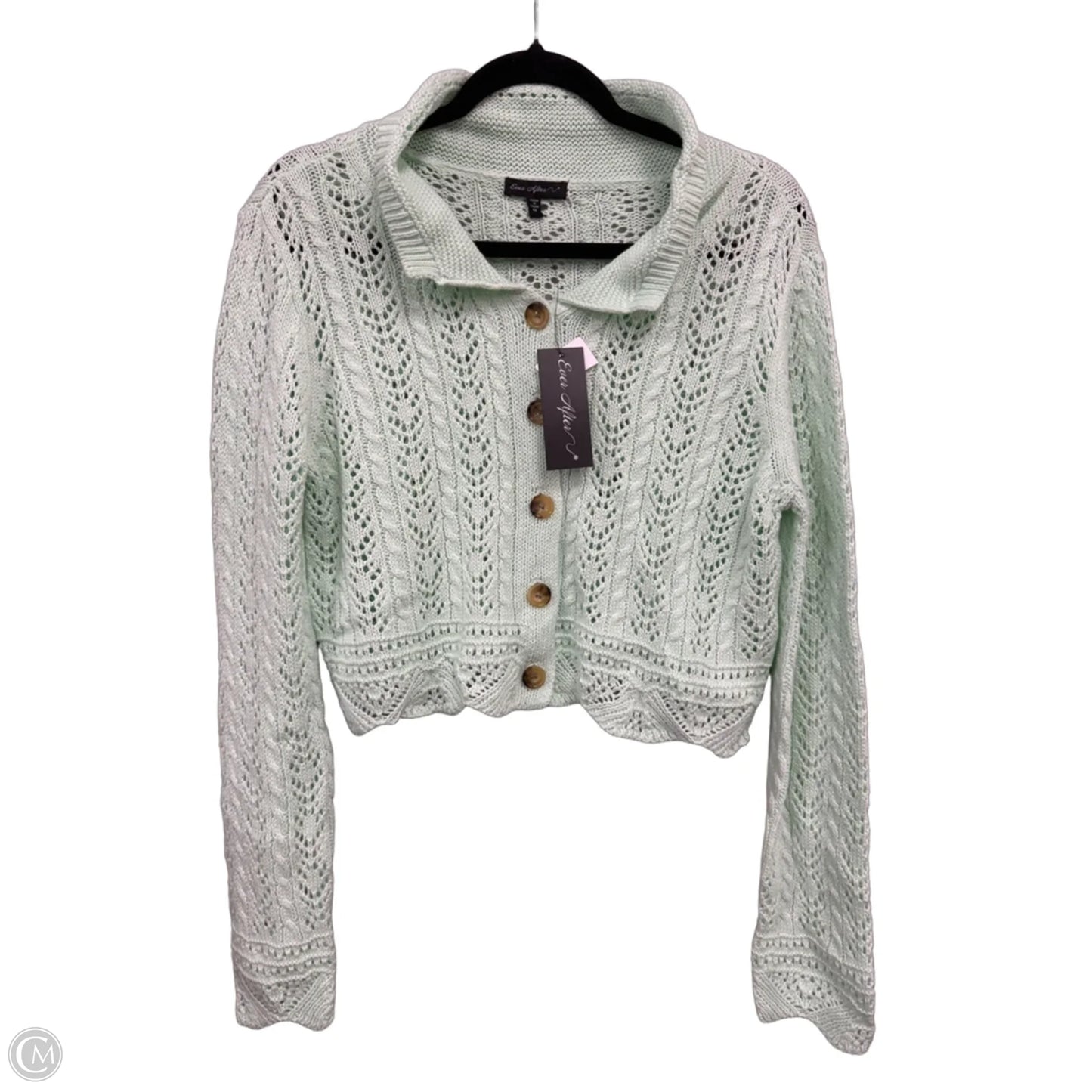 Sweater Cardigan By Cmc In Green, Size: M