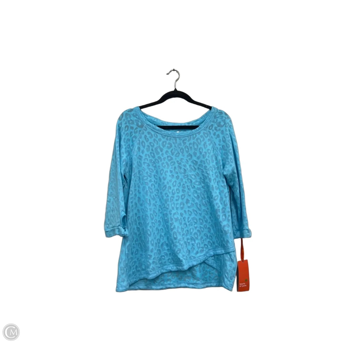 Top Long Sleeve By Hearts Of Palm In Blue, Size: M