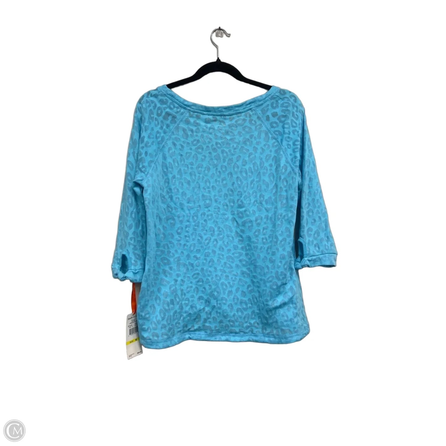 Top Long Sleeve By Hearts Of Palm In Blue, Size: M