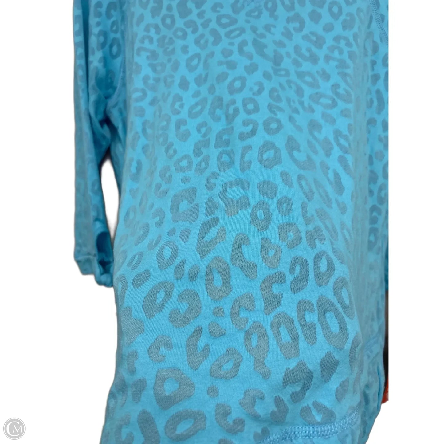 Top Long Sleeve By Hearts Of Palm In Blue, Size: M