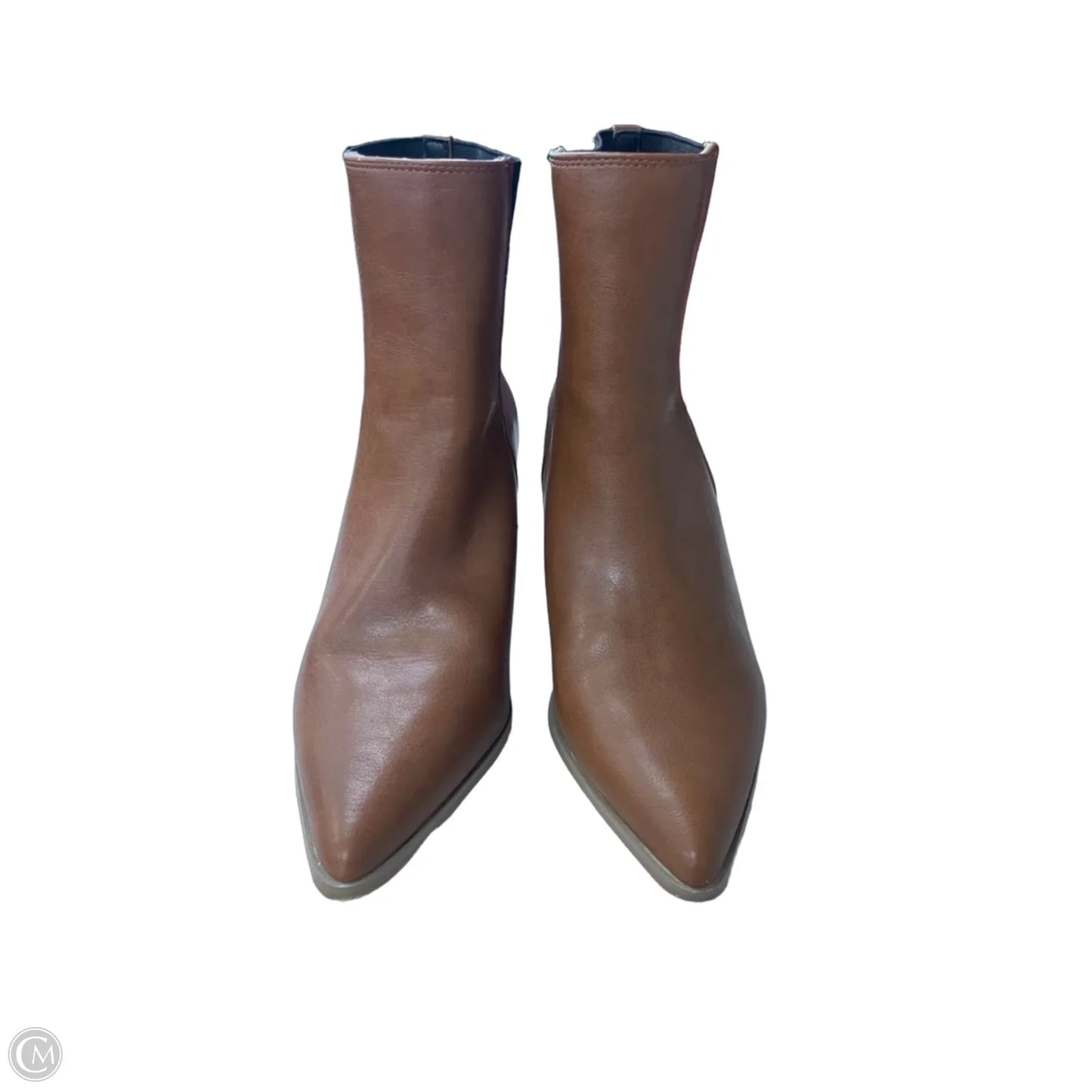 Boots Ankle Heels By Clothes Mentor In Brown, Size: 7