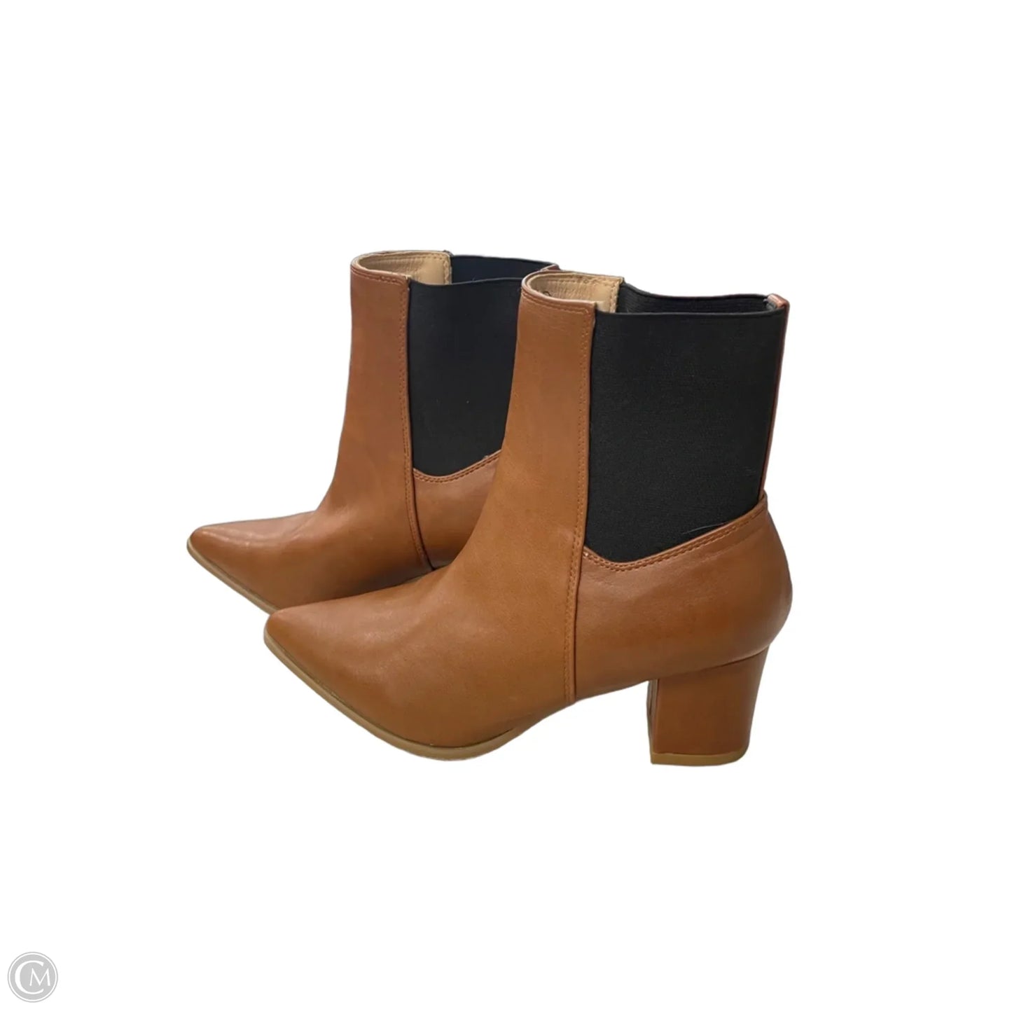 Boots Ankle Heels By Clothes Mentor In Brown, Size: 7