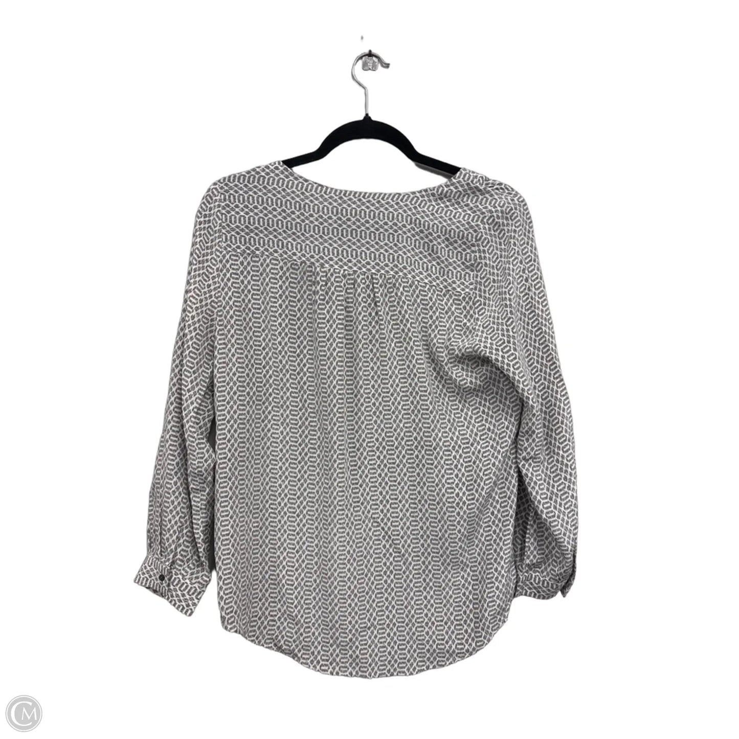 Blouse Long Sleeve By Joie In Grey & White, Size: Xs