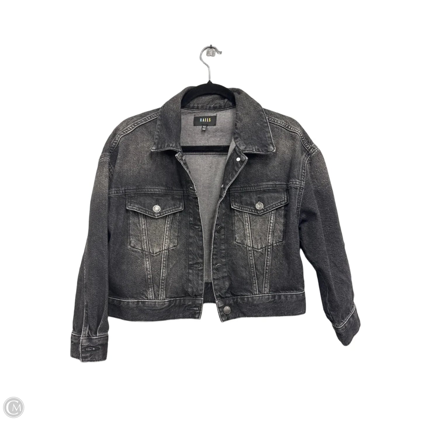 Jacket Denim By Rails In Black Denim, Size: Xs