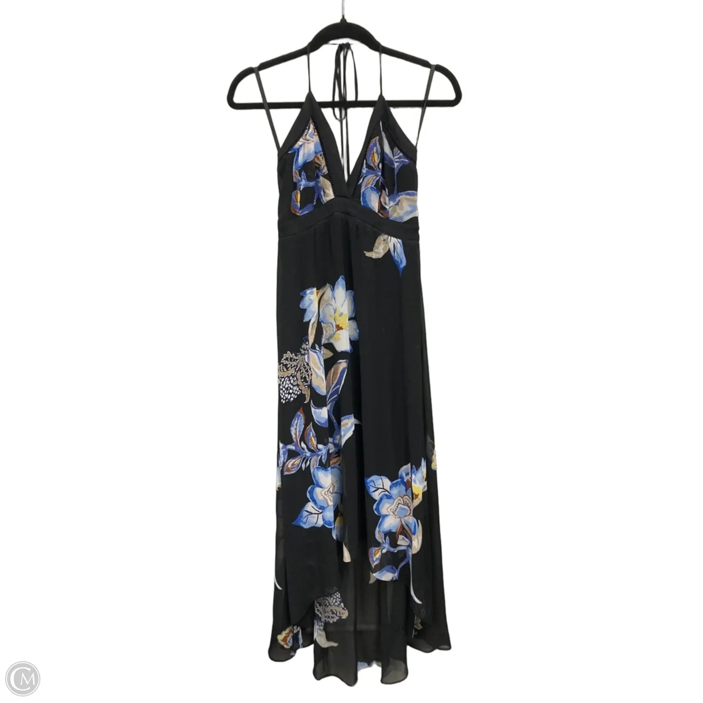 Dress Casual Maxi By White House Black Market In Black & Blue, Size: 4