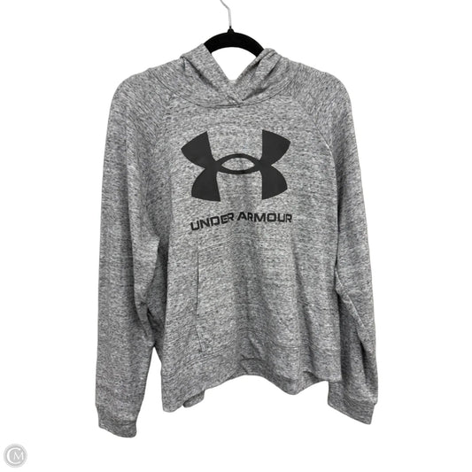 Athletic Sweatshirt Hoodie By Under Armour In Grey, Size: Xl