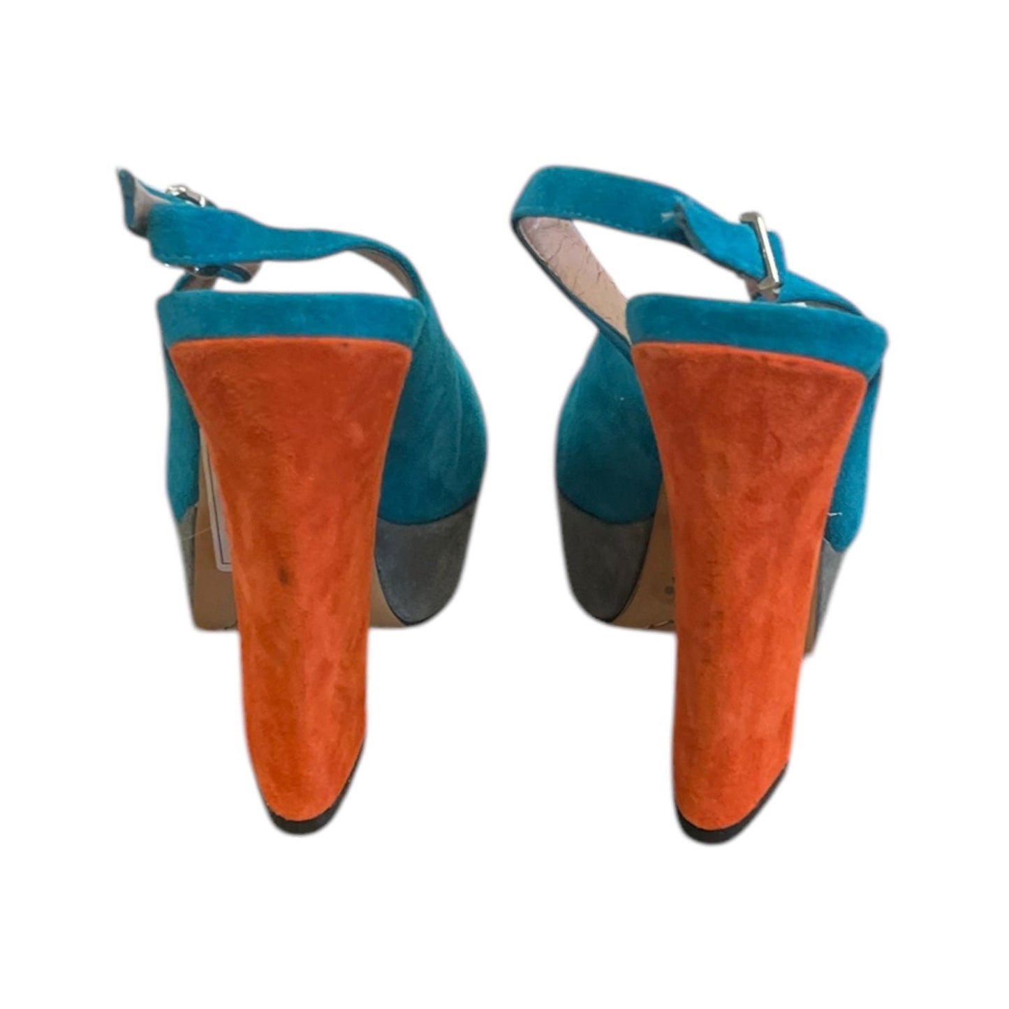 Shoes Heels Block By Vince Camuto In Blue & Orange, Size: 5.5