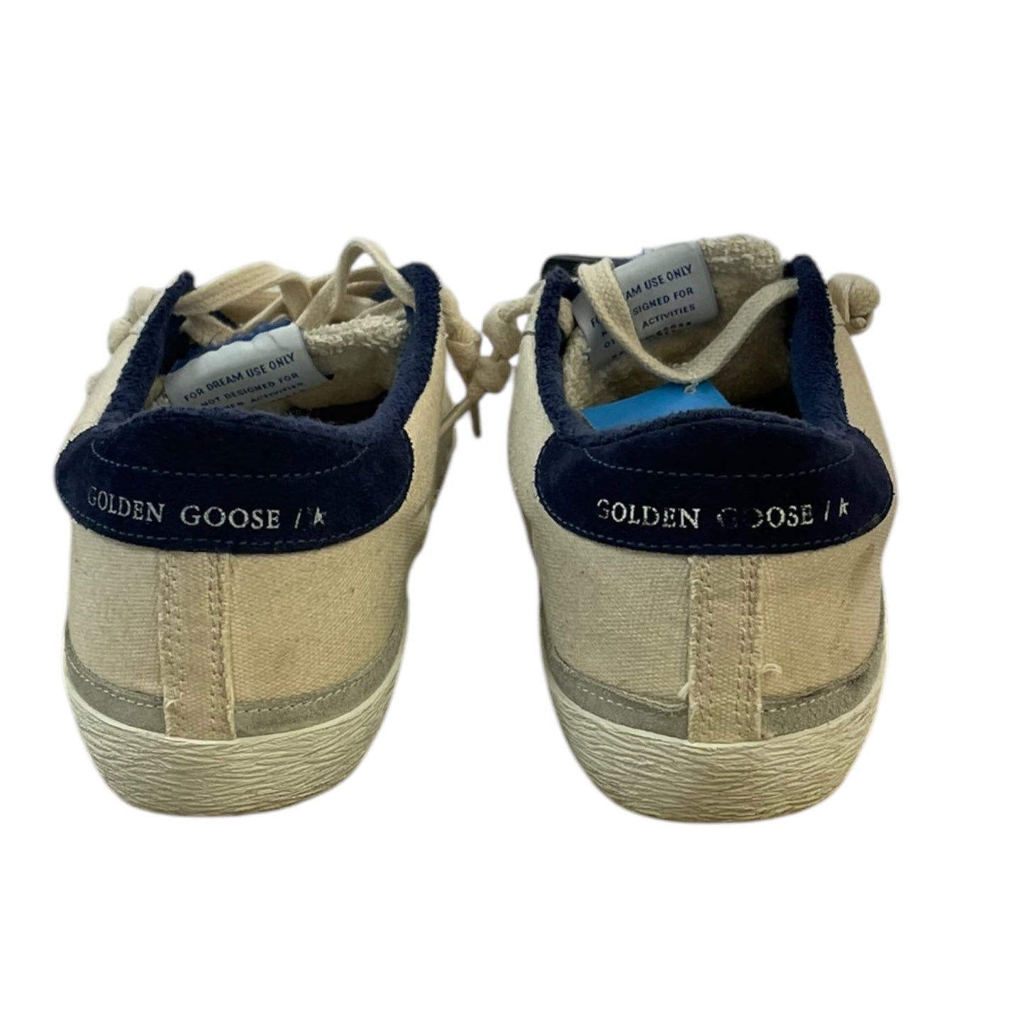 Shoes Designer By Golden Goose In Blue & Cream, Size: 6.5