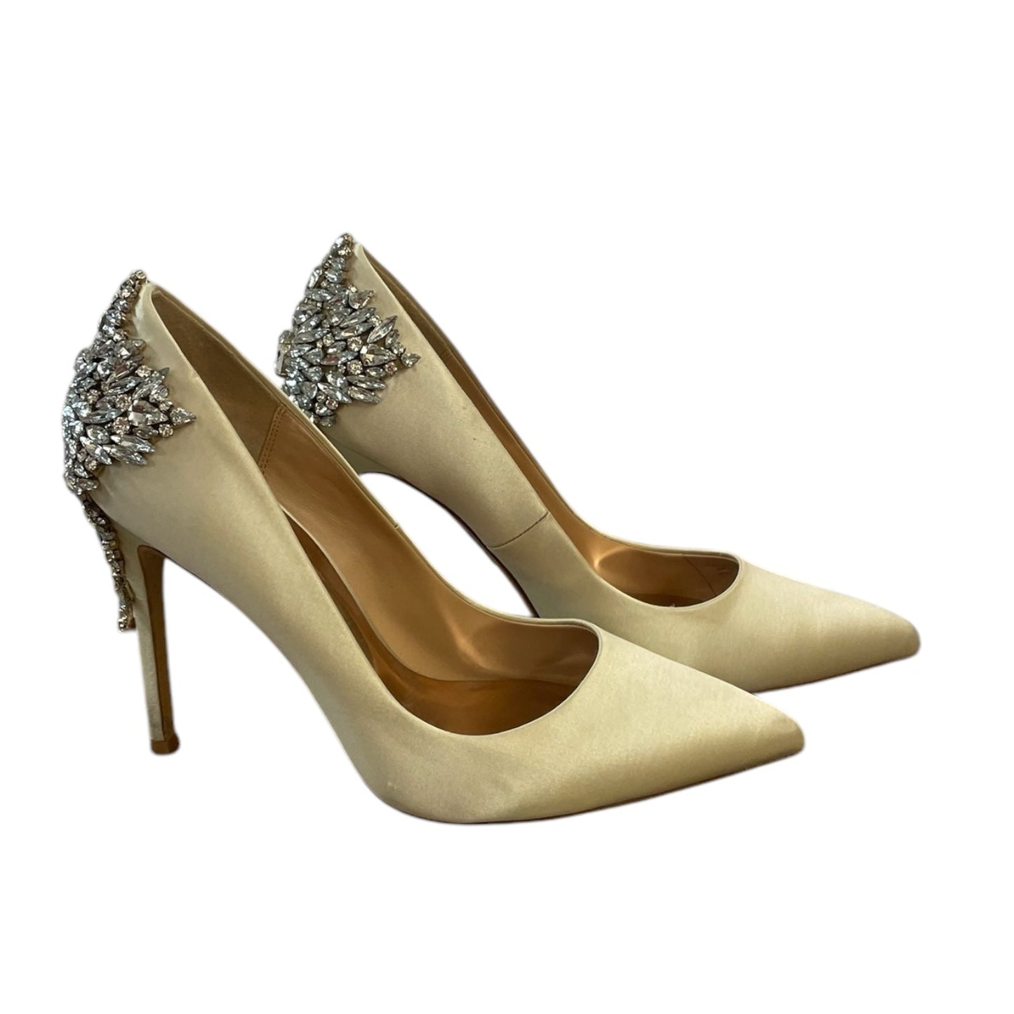 Shoes Heels Stiletto By Badgley Mischka In Cream, Size: 8.5