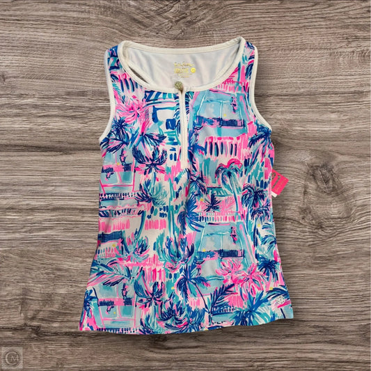 Top Sleeveless Designer By Lilly Pulitzer In Blue & Pink, Size: Xs