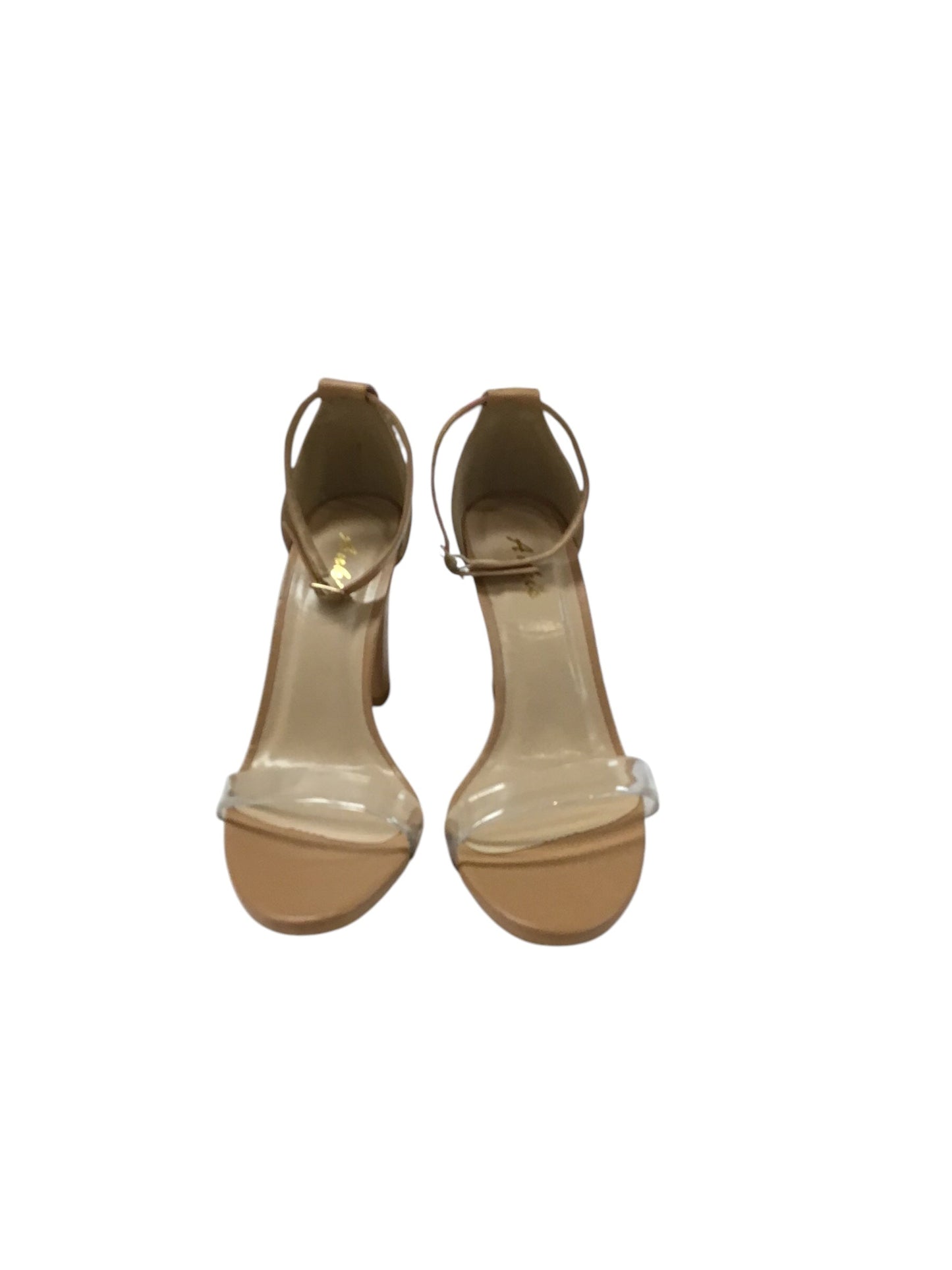 Shoes Heels Block By Clothes Mentor In Tan, Size: 9.5