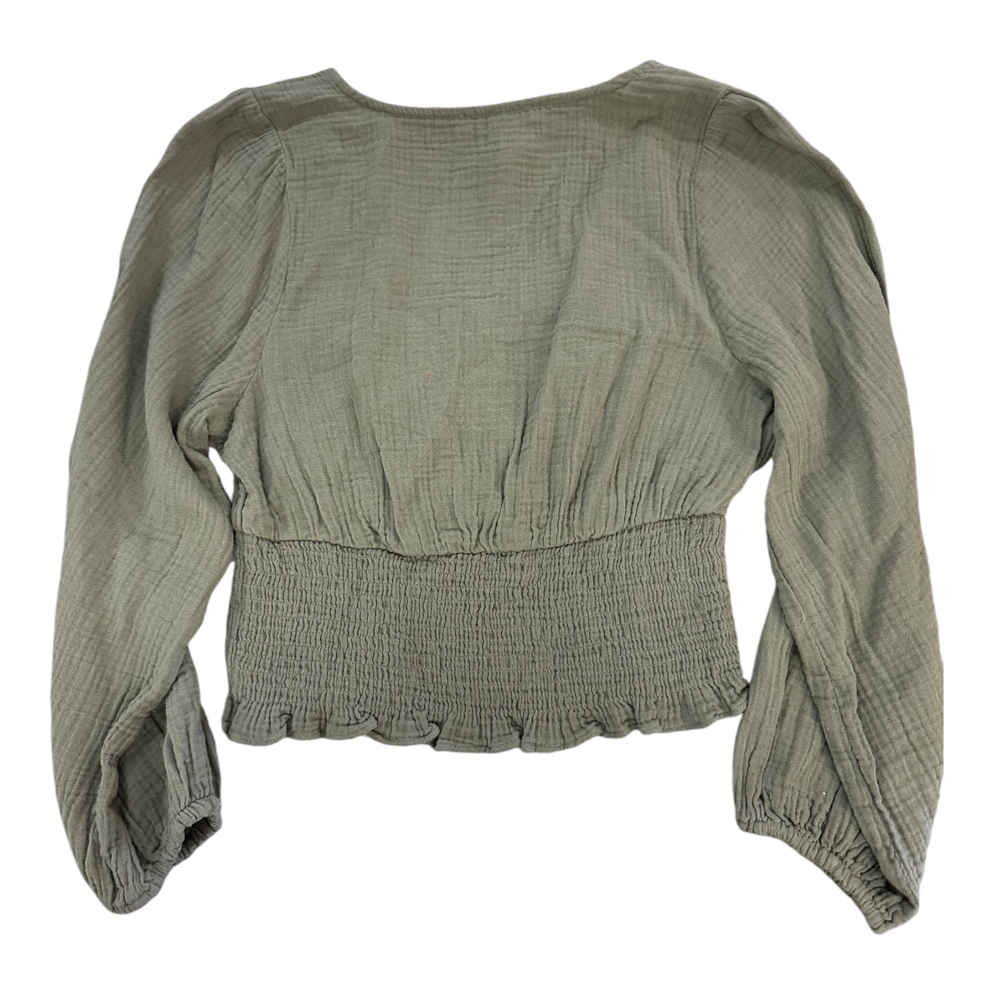 Top Long Sleeve By Madewell In Green, Size: M