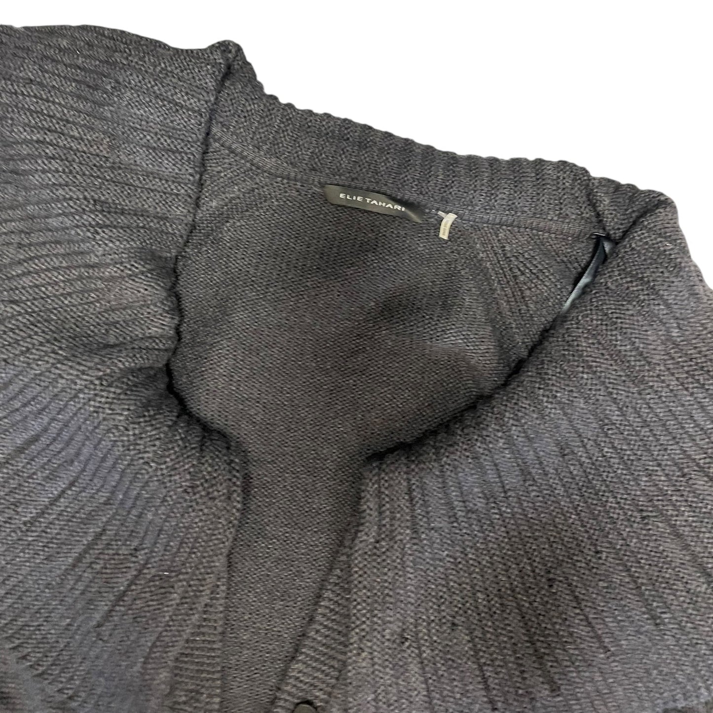 Sweater Cardigan By Elie Tahari In Black, Size: L