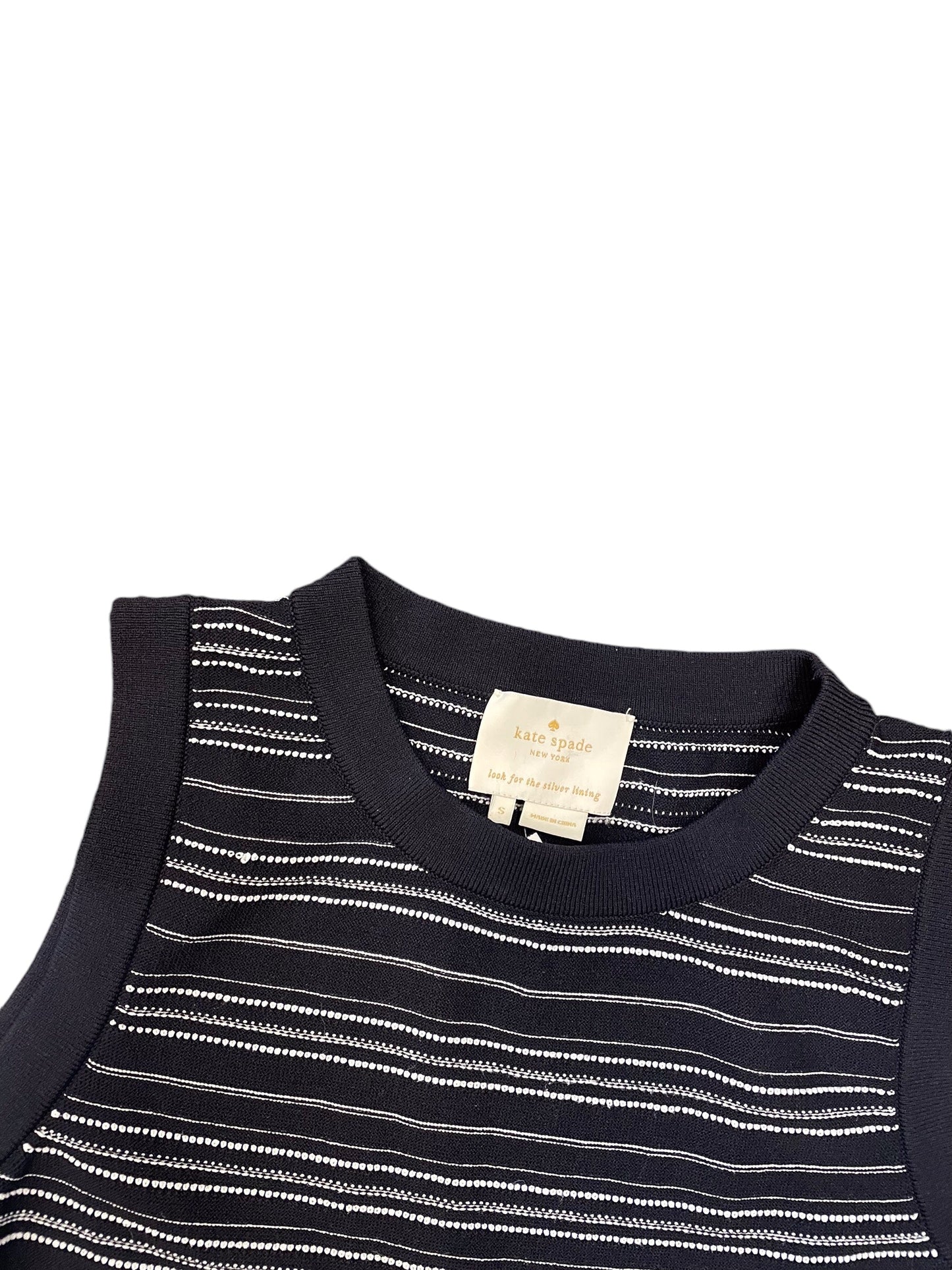 Dress Sweater By Kate Spade In Black & White, Size: S