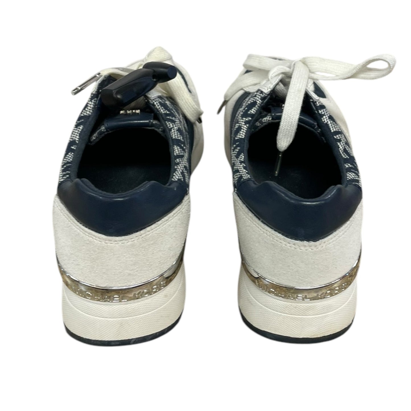 Shoes Sneakers By Michael By Michael Kors In Blue & Cream, Size: 8