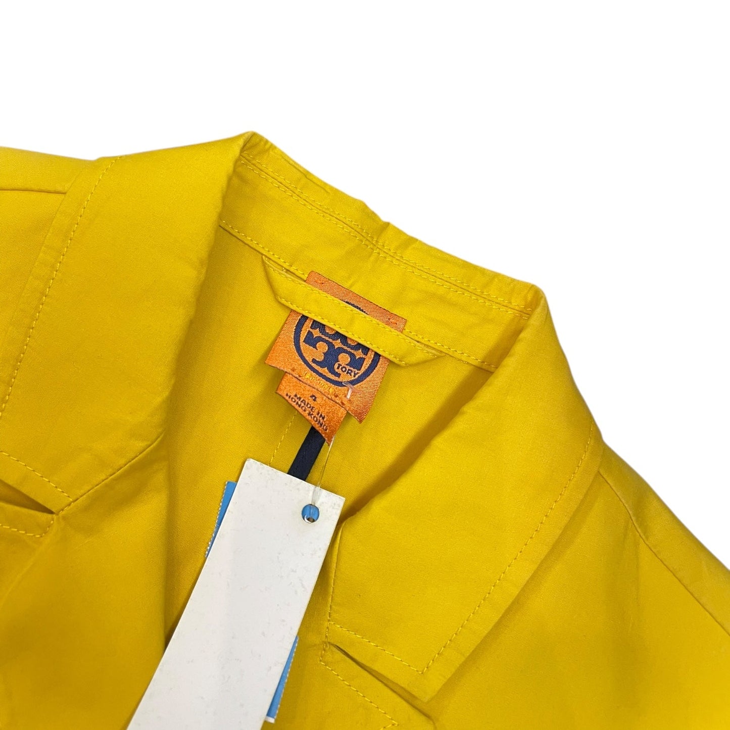 Tory Burch Peacoat In Yellow, Size: 4