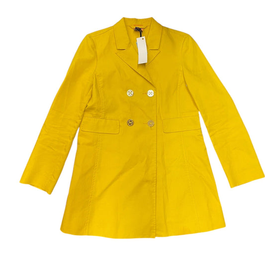 Tory Burch Peacoat In Yellow, Size: 4