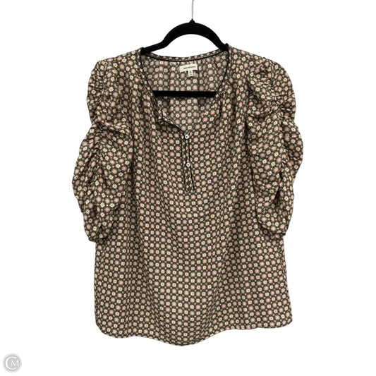 Top Short Sleeve By Max Studio In Brown & Pink, Size: M