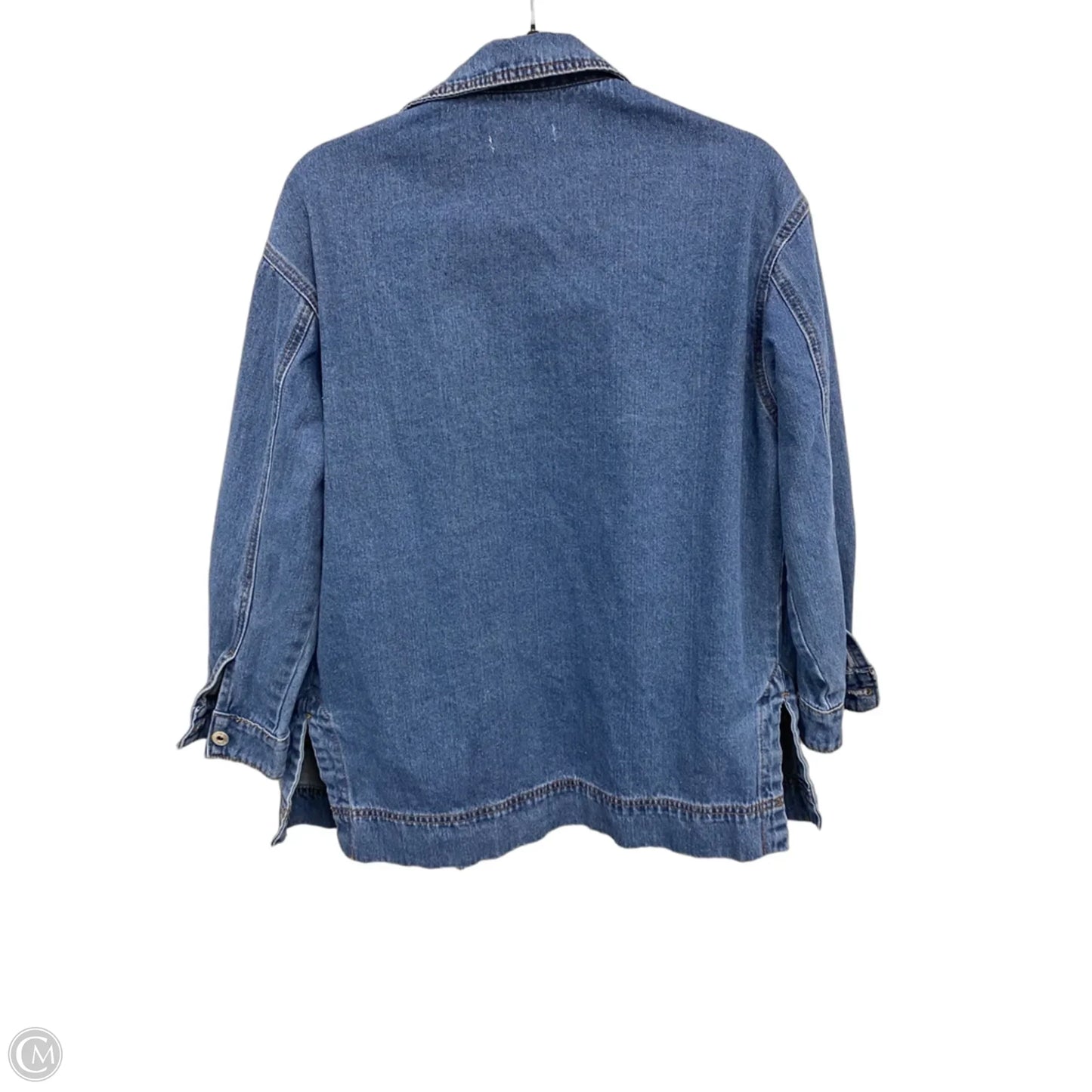 Jacket Denim By Clothes Mentor In Black Denim, Size: Xs