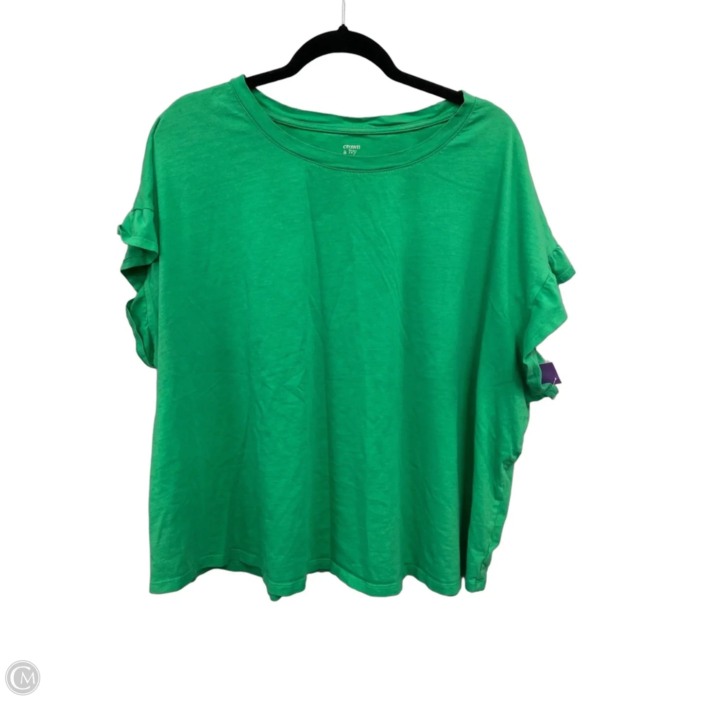 Top Short Sleeve By Crown And Ivy In Green, Size: 4x