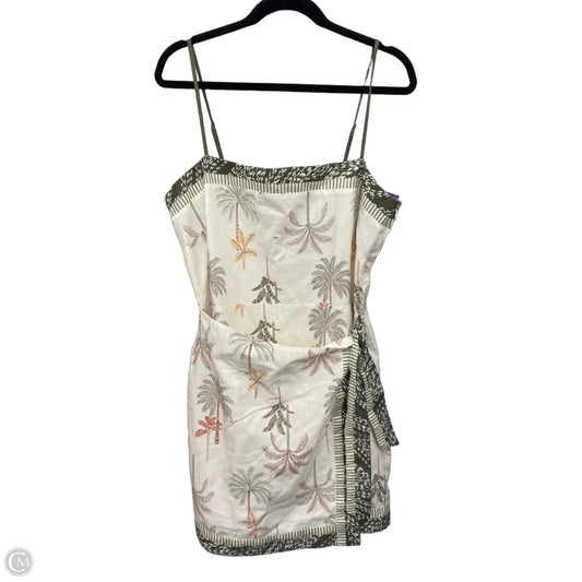 Dress Casual Short By Loft In Cream & Green, Size: 12