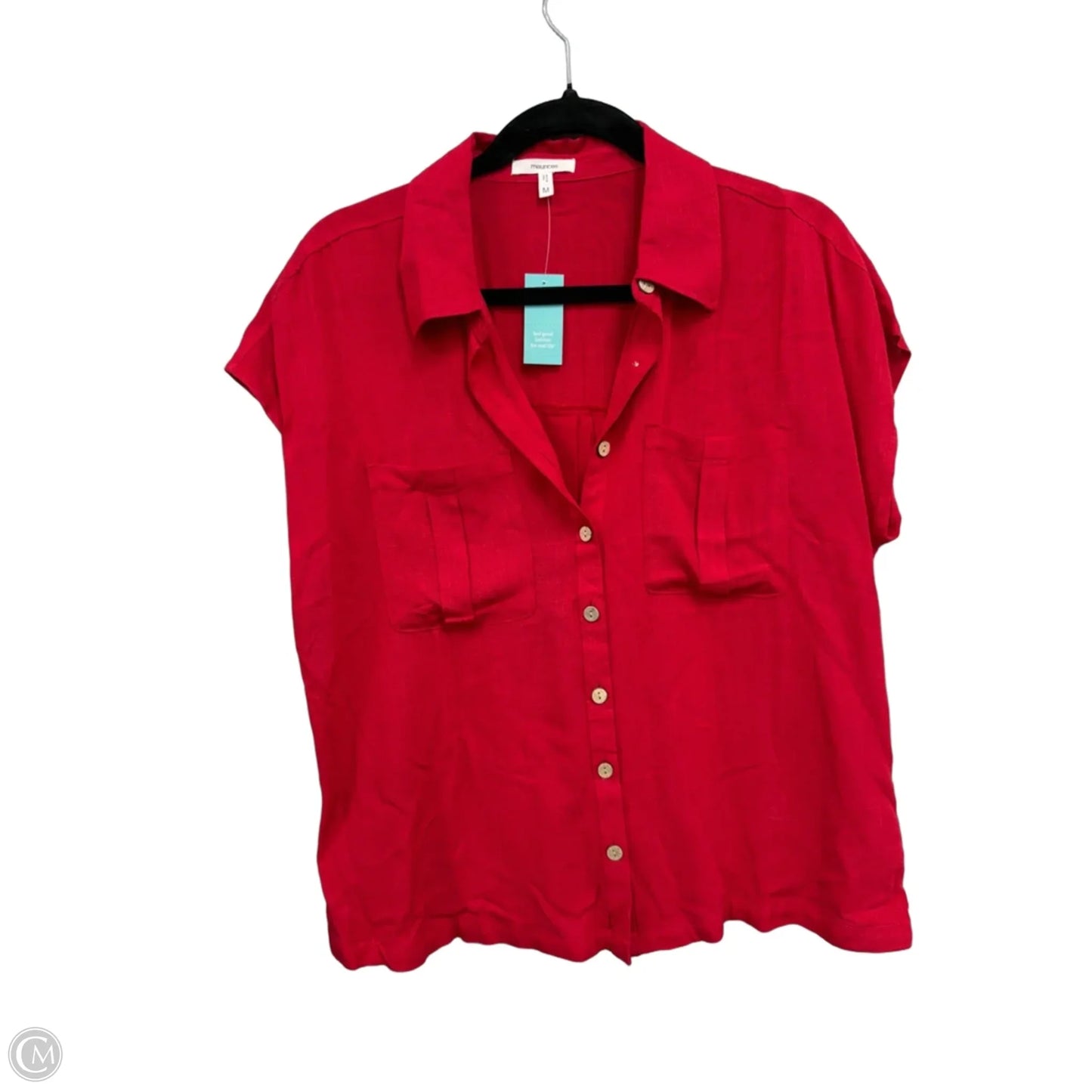 Top Short Sleeve By Maurices In Red, Size: M