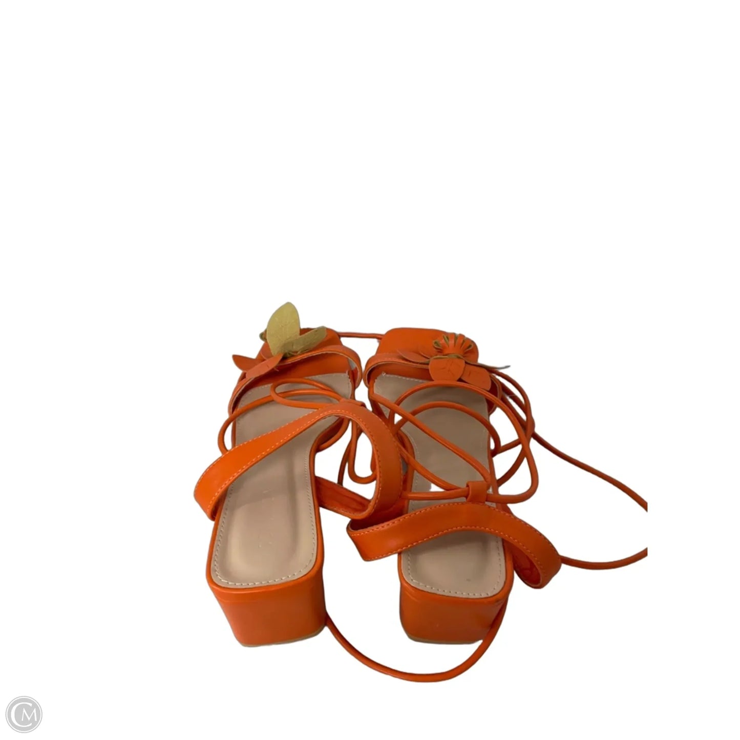 Shoes Heels Block By Clothes Mentor In Orange, Size: 11