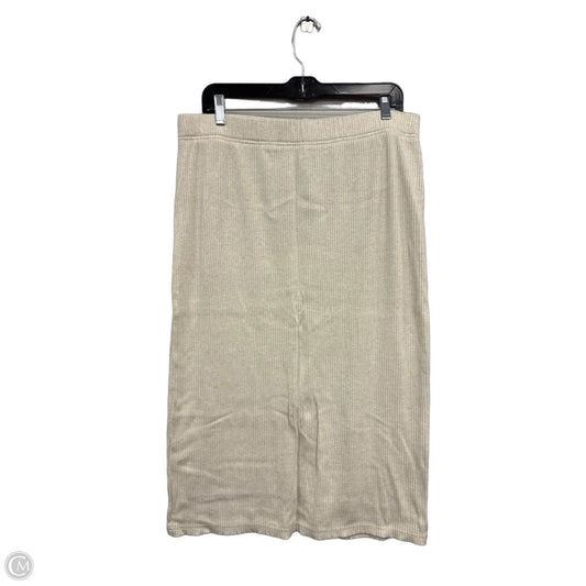 Skirt Midi By Time And Tru In Cream, Size: L