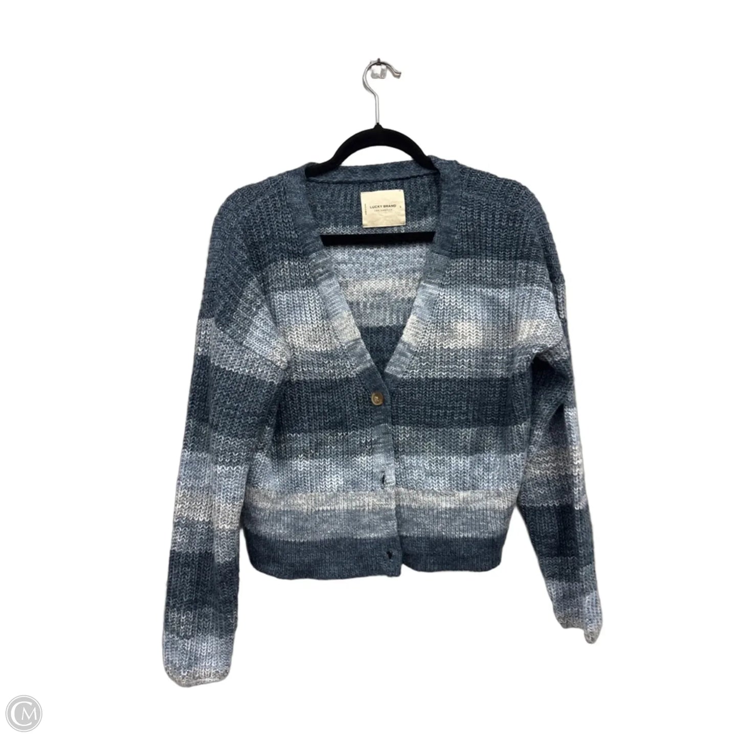 Sweater Cardigan By Lucky Brand In Blue, Size: S