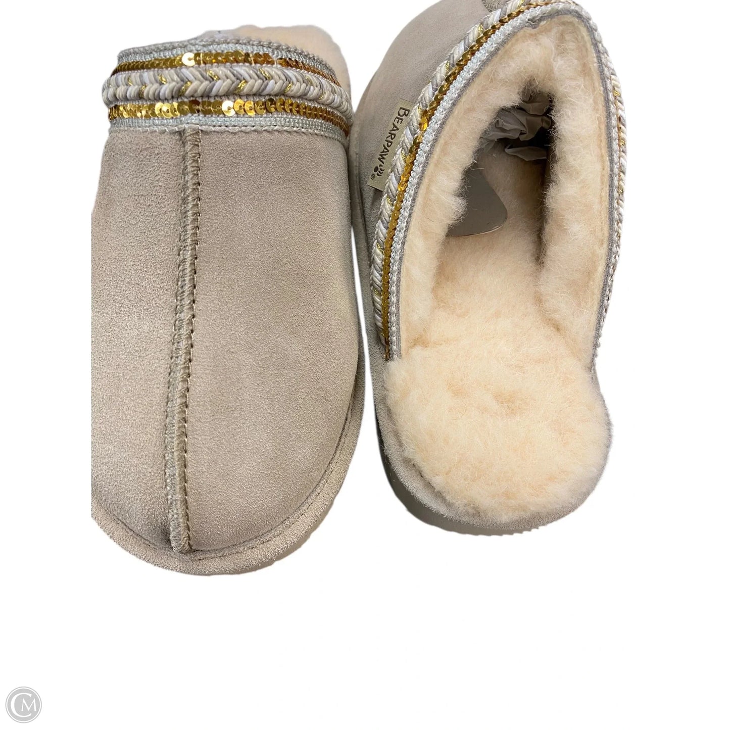 Slippers By Bearpaw In Beige, Size: 9