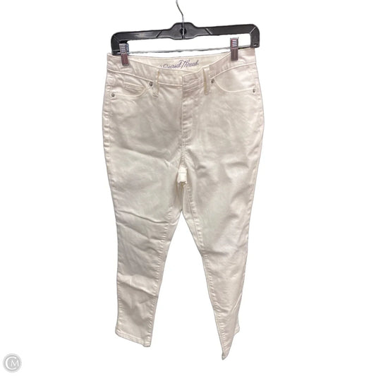 Jeans Skinny By Universal Thread In Cream, Size: 6