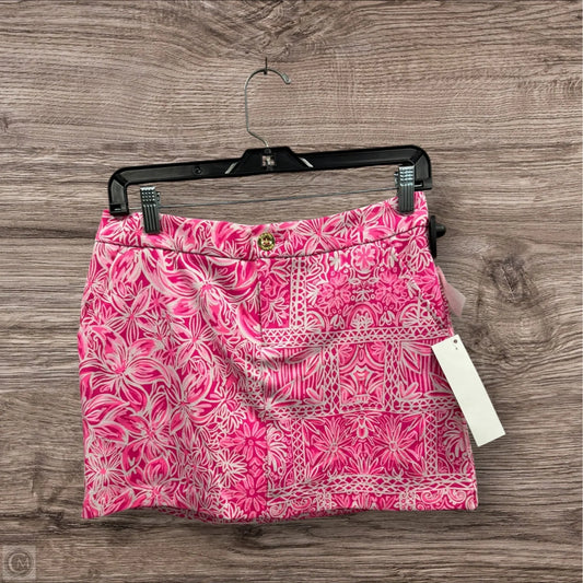 Skort Designer By Lilly Pulitzer In Pink & White, Size: 0