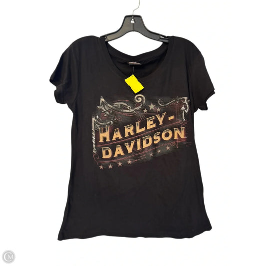 Top Short Sleeve By Harley Davidson In Black, Size: L