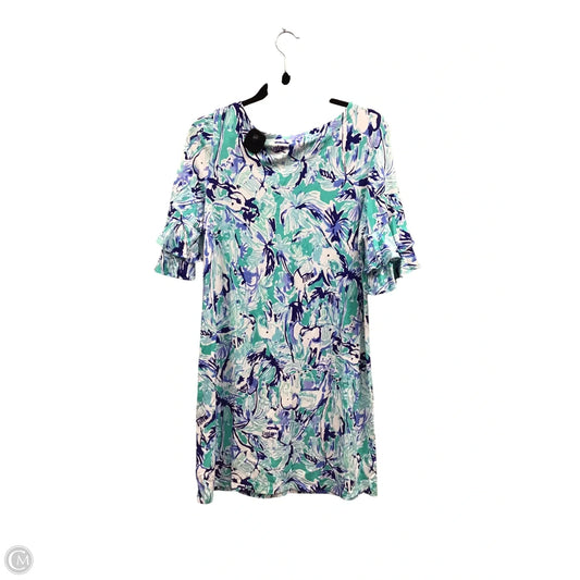 Dress Designer By Lilly Pulitzer In Blue & Green, Size: M
